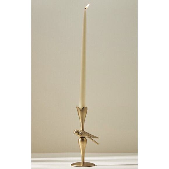 Set of 4 Anthropologie Marizia Sparrow Candle HolderGold